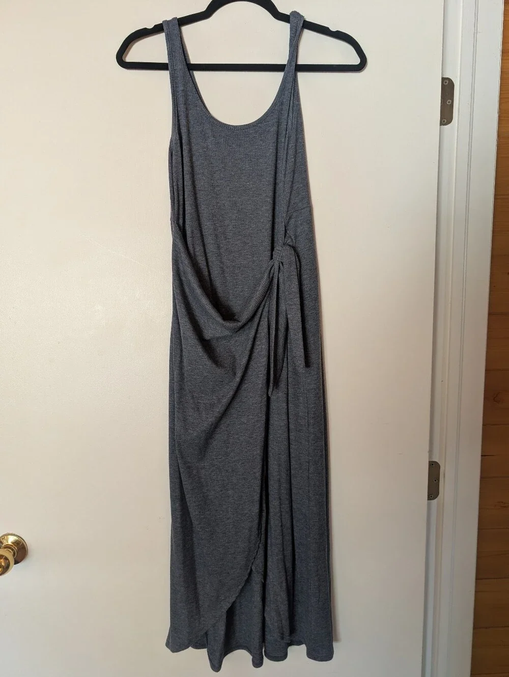 nine britton Navy Sleeveless Maxi Dress with Side Tie